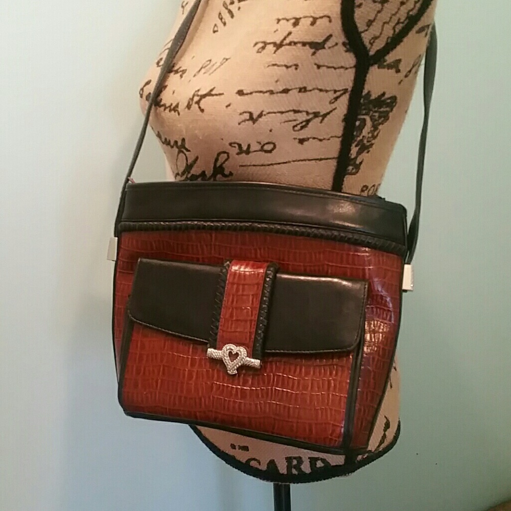 Faux Croc Handbag